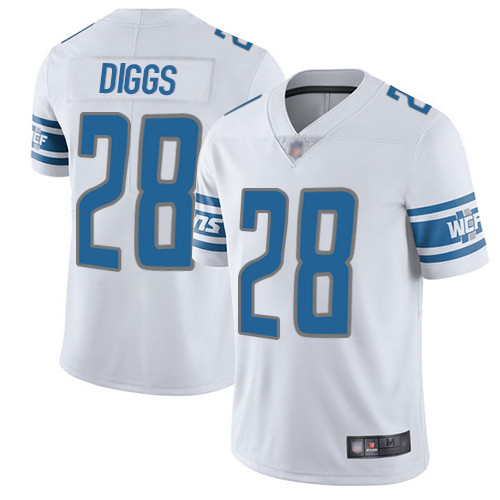 Detroit Lions Limited White Men Quandre Diggs Road Jersey NFL Football #28 Vapor Untouchable->youth nfl jersey->Youth Jersey